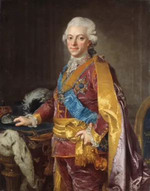 Gustav III, King of Sweden 1772-1792 Oil painting by Lorens Pasch The Younger