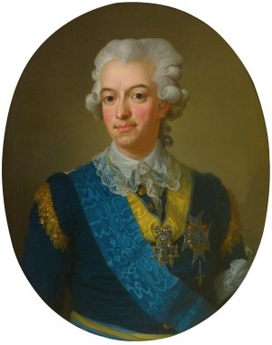 King Gustavus III of Sweden by Lorens Pasch The Younger Oil Painting