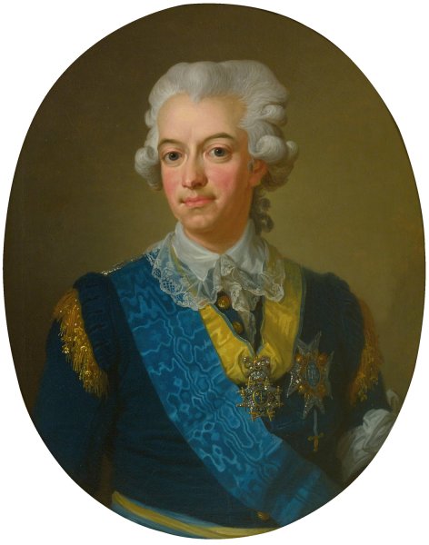 King Gustavus III of Sweden by Lorens Pasch The Younger - Hand-Painted Oil Painting Reproduction