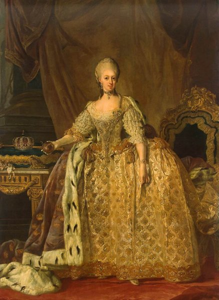 Portrait of Queen Sophie-Magdalene by Lorentz Pasch The Younger - Hand-Painted Oil Painting Reproduction