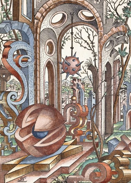 Geometria et Perspectiva 09  by Lorenz Stoer - Hand-Painted Oil Painting Reproduction
