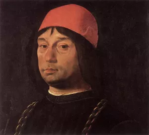 Portrait of Giovanni Bentivoglio by Lorenzo Costa - Oil Painting Reproduction