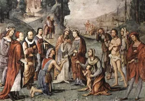 St Cecily's Charity by Lorenzo Costa - Oil Painting Reproduction