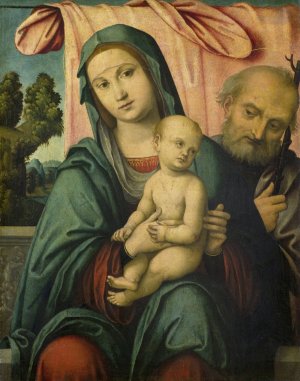 The Holy Family by Lorenzo Costa Oil Painting