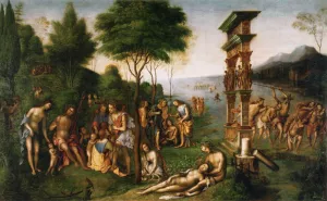 The Reign of Comus by Lorenzo Costa Oil Painting