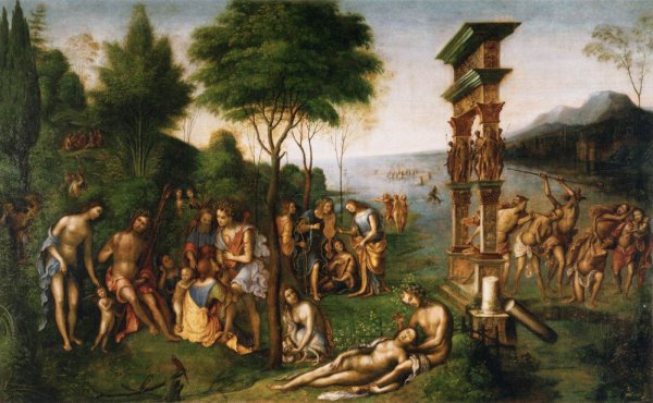 Main Product Photo of The Reign of Comus Painting by Lorenzo Costa