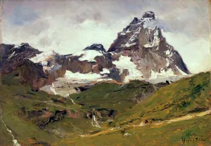 Alpi Cervino by Lorenzo Delleani - Oil Painting Reproduction