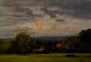 September Landscape painting by Lorenzo Delleani