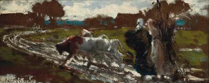 The Road Home by Lorenzo Delleani Oil Painting