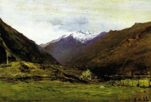 Ultime Nevi by Lorenzo Delleani Oil Painting
