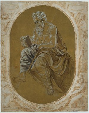 Study for a Reading Apostle or Evangelist Oil painting by Lorenzo Di Credi