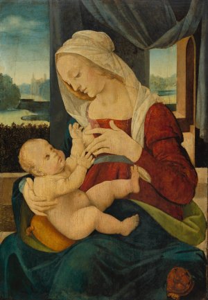 Virgin and Child by Lorenzo Di Credi Oil Painting