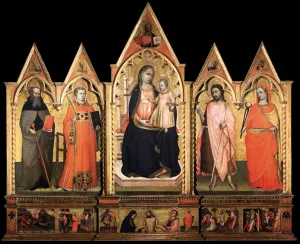 Virgin Enthroned with Saints by Lorenzo Di Niccolo - Oil Painting Reproduction