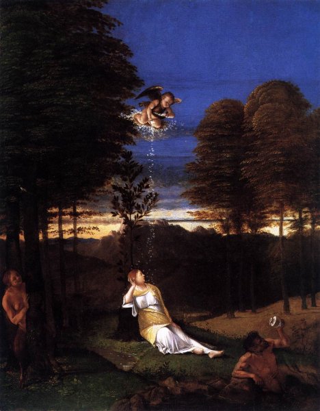 Main Product Photo of Allegory of Chastity (Maiden's Dream) Painting by Lorenzo Lotto