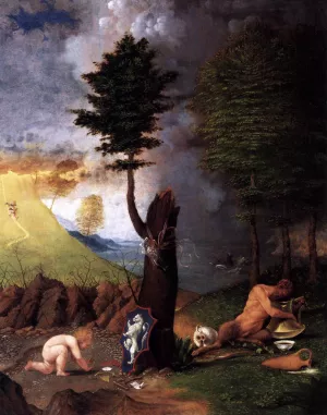 Allegory of Virtue and Vice Oil painting by Lorenzo Lotto