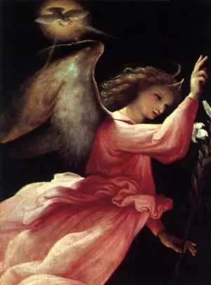 Angel Annunciating painting by Lorenzo Lotto