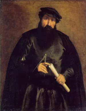 Architect Oil painting by Lorenzo Lotto