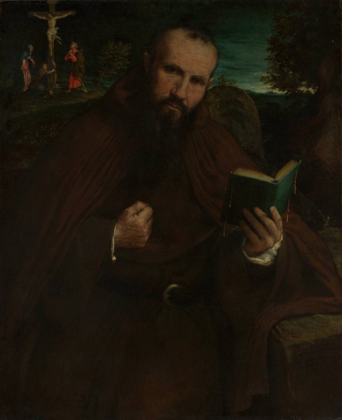 Brother Gregorio Belo of Vicenza  by Lorenzo Lotto - Hand-Painted Oil Painting Reproduction