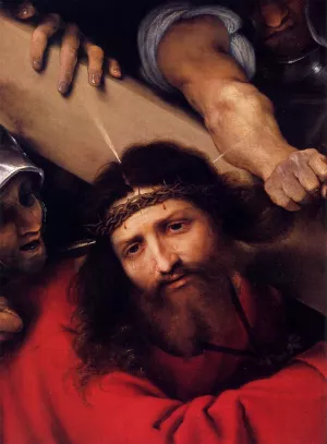 Christ Carrying the Cross Detail Oil painting by Lorenzo Lotto