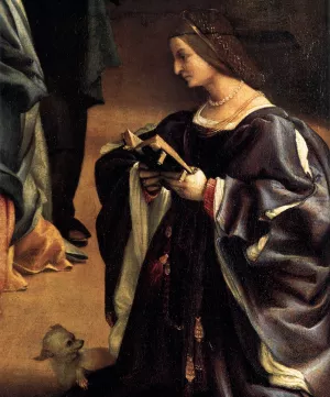 Christ Taking Leave of His Mother Detail by Lorenzo Lotto - Oil Painting Reproduction