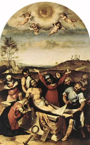 Entombment of Christ by Lorenzo Lotto - Oil Painting Reproduction