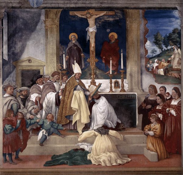 Legend of St Brigid Detail by Lorenzo Lotto - Hand-Painted Oil Painting Reproduction