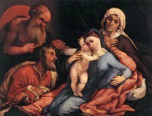 Madonna and Child with Saints by Lorenzo Lotto Oil Painting