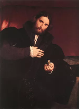 Man with a Golden Paw by Lorenzo Lotto Oil Painting