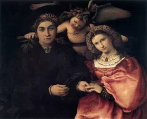 Marsilio Cassotti and His Bride Faustina by Lorenzo Lotto Oil Painting