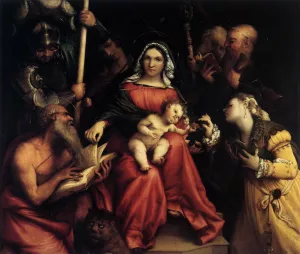 Mystic Marriage of St Catherine by Lorenzo Lotto Oil Painting