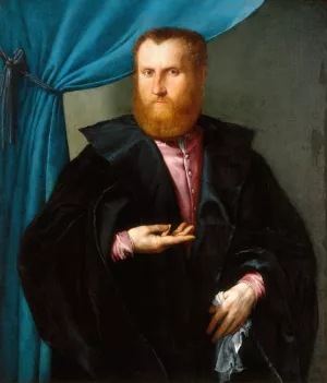 Portrait of a Bearded Man by Lorenzo Lotto Oil Painting