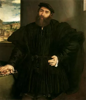 Portrait of a Gentleman by Lorenzo Lotto Oil Painting