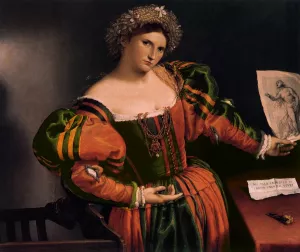Portrait of a Lady as Lucretia painting by Lorenzo Lotto