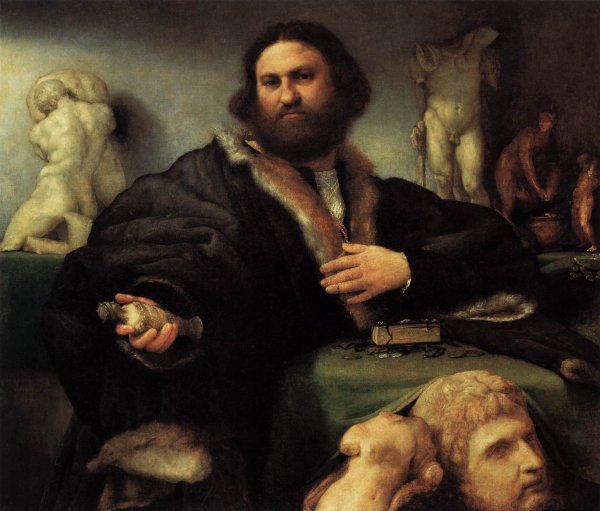 Portrait of Andrea Odoni by Lorenzo Lotto - Hand-Painted Oil Painting Reproduction