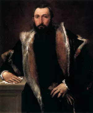 Portrait of Febo da Brescia by Lorenzo Lotto Oil Painting