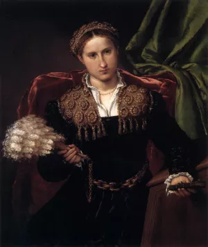 Portrait of Laura da Pola by Lorenzo Lotto - Oil Painting Reproduction
