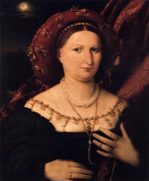 Portrait of Lucina Brembati by Lorenzo Lotto - Oil Painting Reproduction