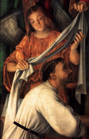 Recanati Polyptych Detail Oil painting by Lorenzo Lotto