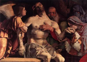 Recanati Polyptych Pieta by Lorenzo Lotto - Oil Painting Reproduction