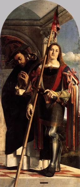 Recanati Polyptych: Sts Peter Martyr and Vitus by Lorenzo Lotto Oil Painting