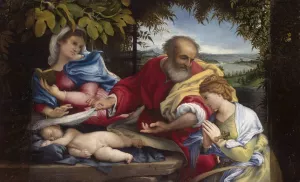 Rest on the Flight into Egypt by Lorenzo Lotto - Oil Painting Reproduction
