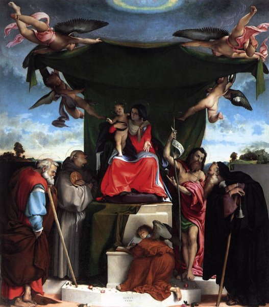 San Bernardino Altarpiece II by Lorenzo Lotto - Hand-Painted Oil Painting Reproduction