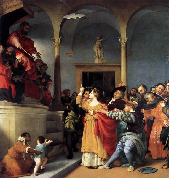 St Lucy Altarpiece by Lorenzo Lotto - Hand-Painted Oil Painting Reproduction