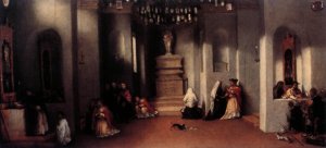 St Lucy at the Tomb of St Agatha Oil painting by Lorenzo Lotto