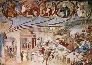 Stories of St Barbara Oil painting by Lorenzo Lotto
