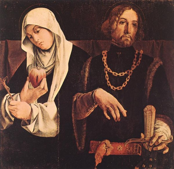 Main Product Photo of Sts Catherine of Siena and Sigismund Painting by Lorenzo Lotto