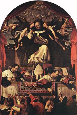 The Alms of St Anthony Oil painting by Lorenzo Lotto