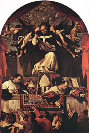 The Alms of St Anthony by Lorenzo Lotto Oil Painting