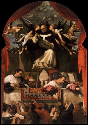 The Alms of St Antoninus by Lorenzo Lotto Oil Painting
