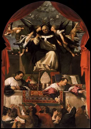 The Alms of St Antoninus by Lorenzo Lotto Oil Painting